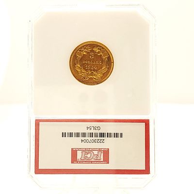 1854 USA $3 Gold Indian Princess PCI- EF 45