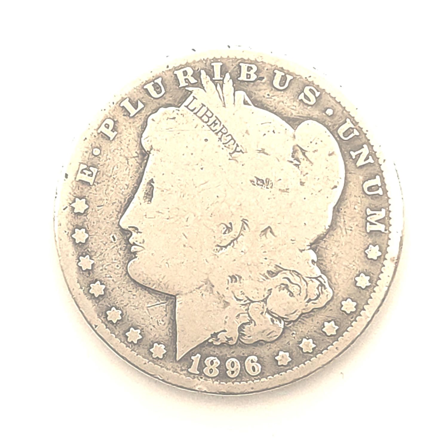1896-O Morgan Silver Dollar.
