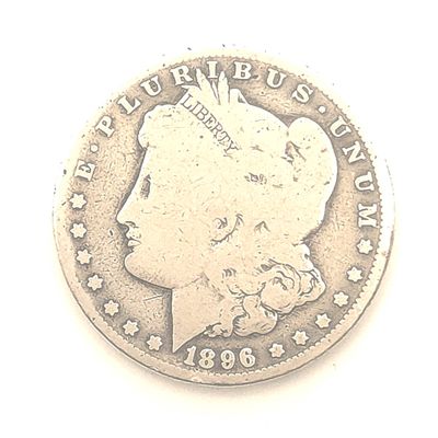 1896-O Morgan Silver Dollar.