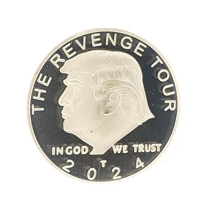 2024 &#39;The Revenge Tour&#39; Donald Trump Commemorative Silver Plated Collectible Coin