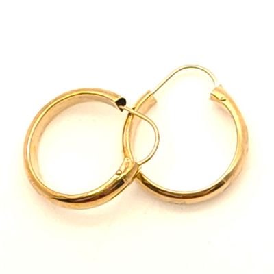 14k Gold 1/2&quot; Hoop Earrings