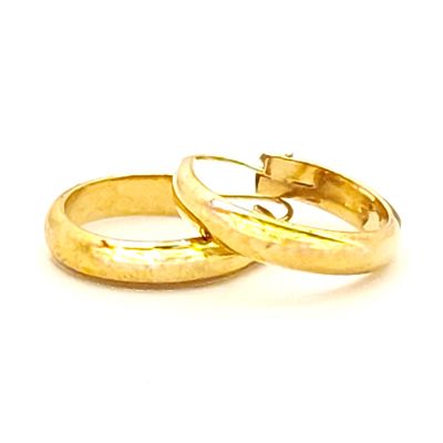 14k Gold 1/2" Hoop Earrings