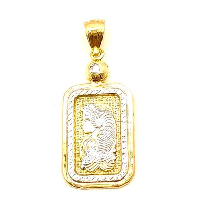 10k Gold Lady Fortuna Pendant