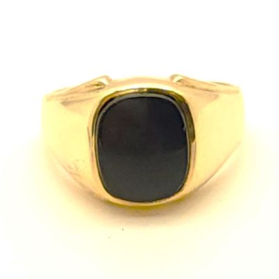 10k Gold Black Onyx Ring Size: 9