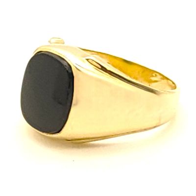 10k Gold Black Onyx Ring Size: 9