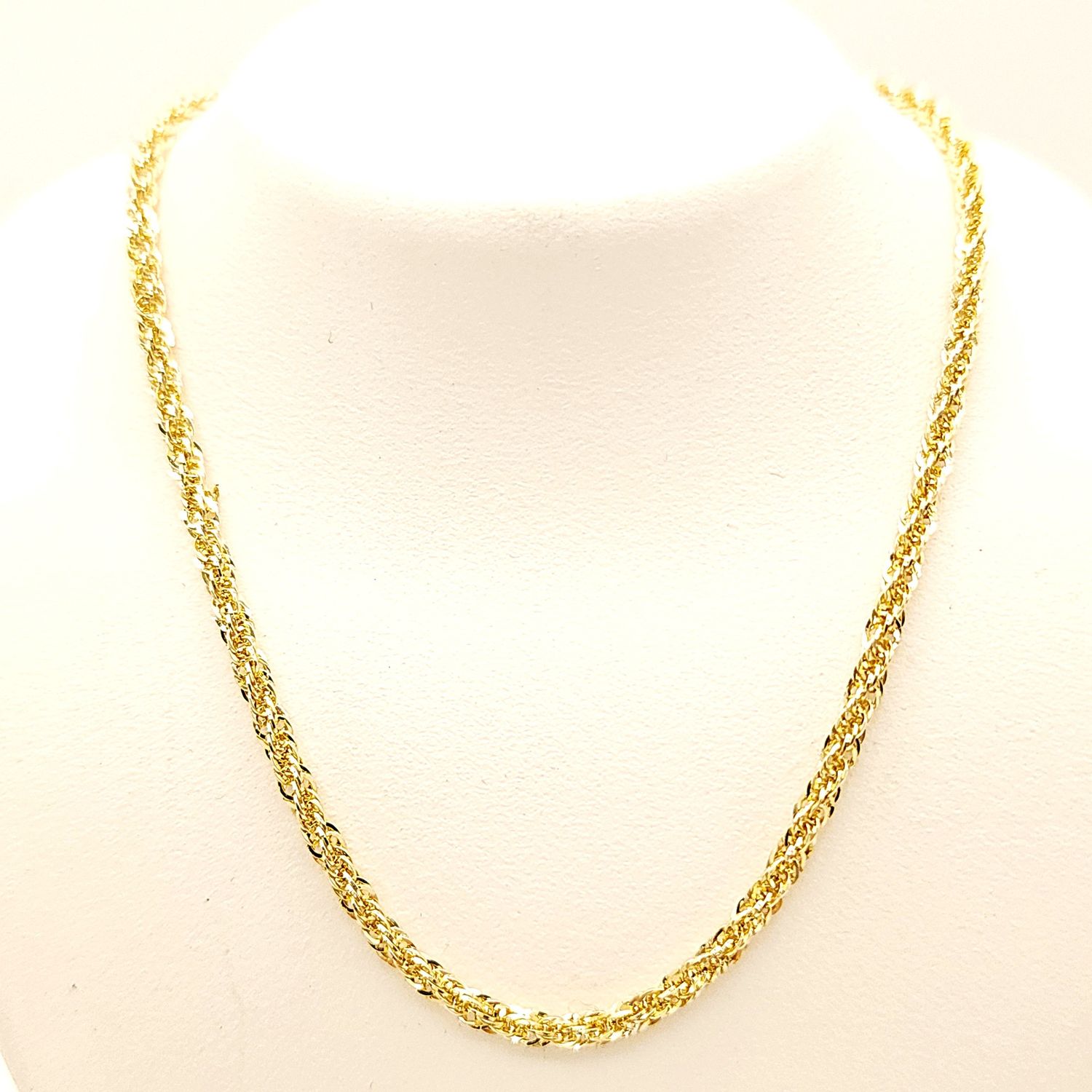 10k Gold Hollow Mesh Rope Chain Size: 18&quot;