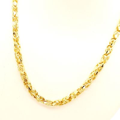14k Gold Turkish Link Chain Size: 20"