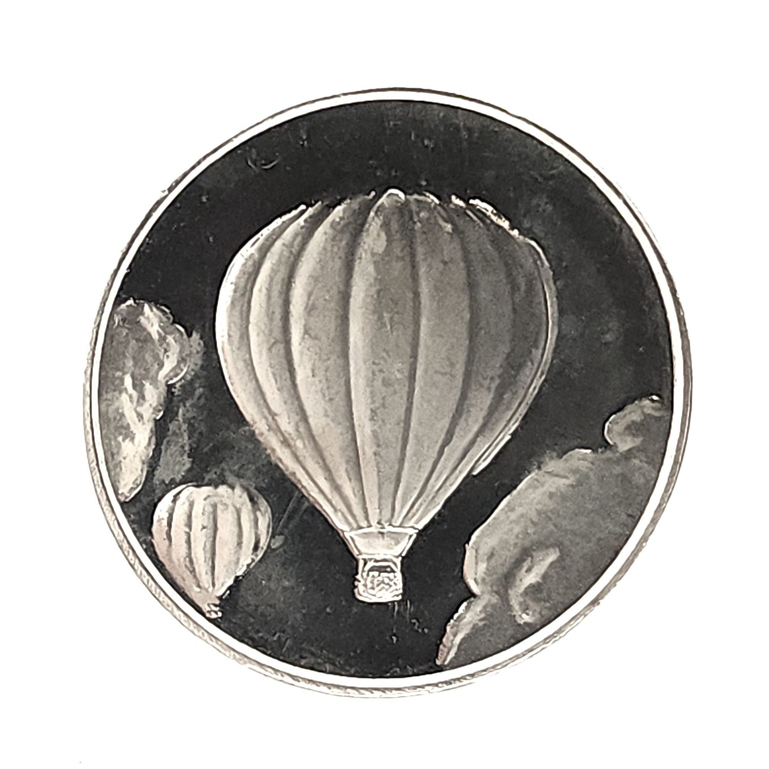 1 oz Hot Air Balloon Sunshine Mint Silver Round .999 Fine