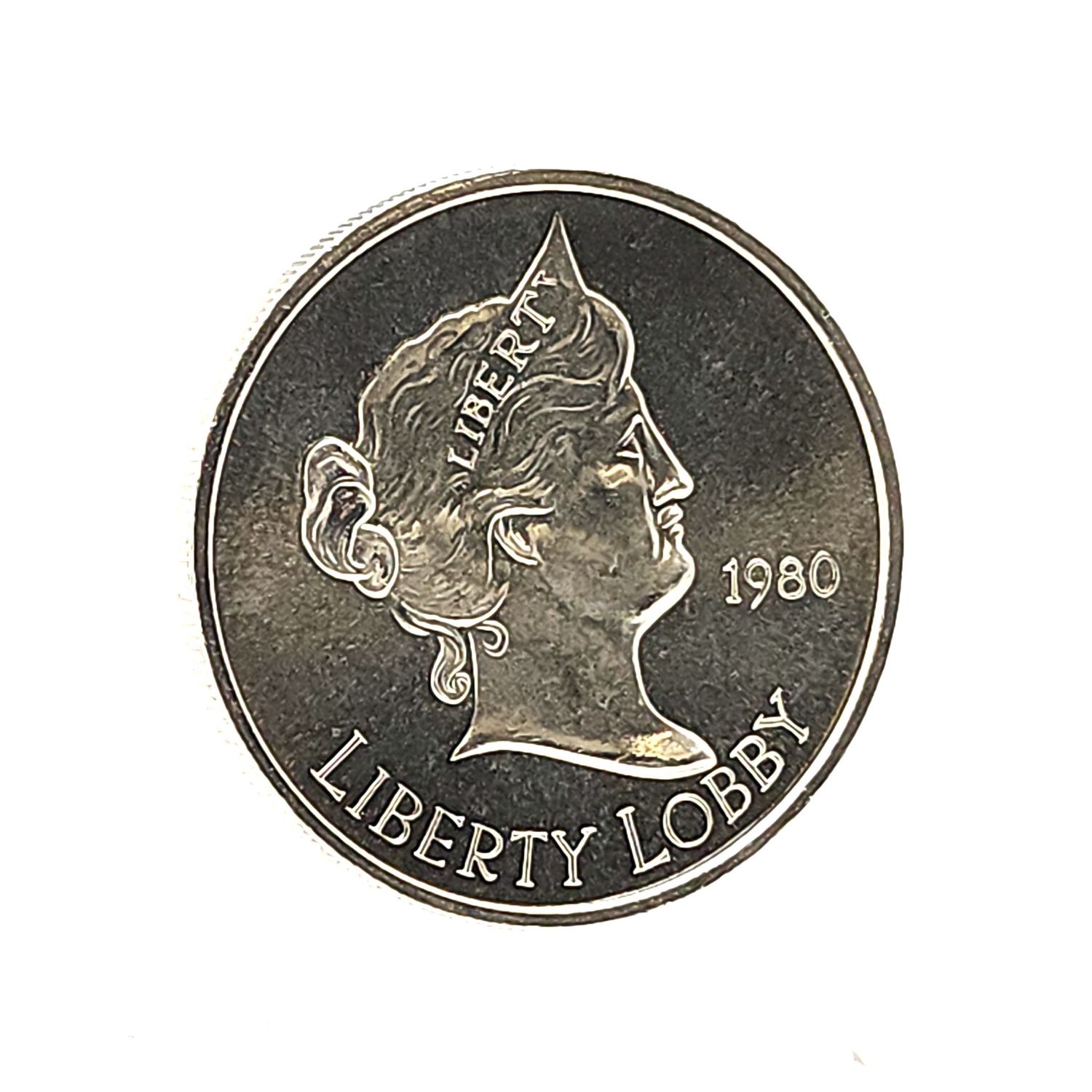 1980 Liberty Lobby Silver Eagle 1 oz .999 Fine Silver Round - Vintage Circulated Bullion Collectible Coin