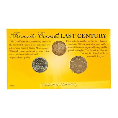 Favorite Coins of the Last Century 3-Coin Set