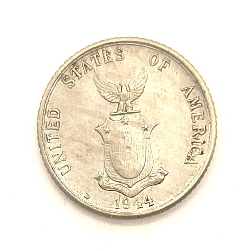 1944-D Philippines 20 Centavos Silver Coin