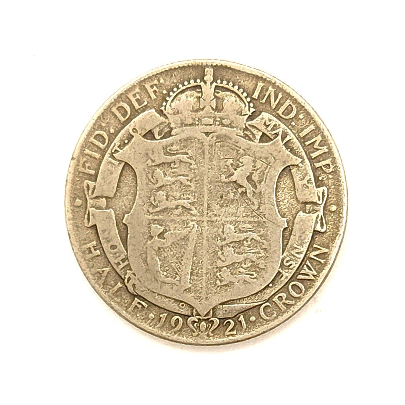 1921 British George V Silver Half Crown