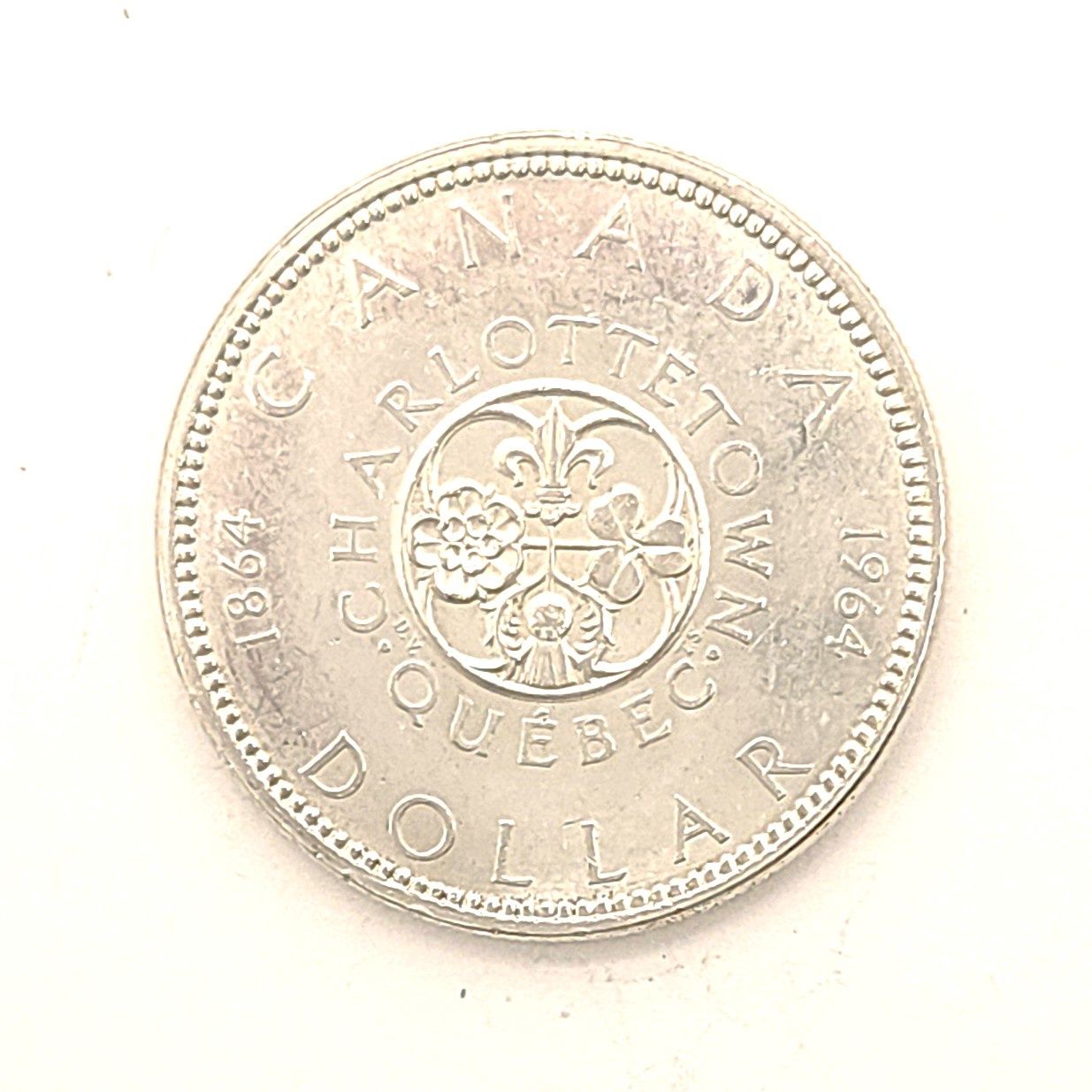 1964 Canada Silver Dollar Charlottetown Confederation Centennial