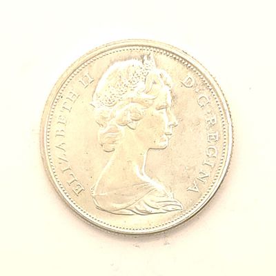 1955 Canada 50 Cents Half Dollar Coat of Arms - Elizabeth II Arnprior Variety Silver Gem
