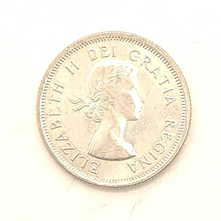1964 Canada Silver 25 Cents Caribou Quarter