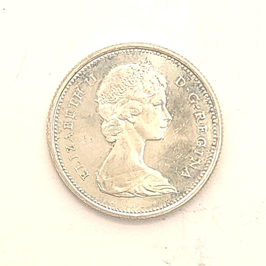 1965 Canada Silver 25 Cents Caribou Quarter