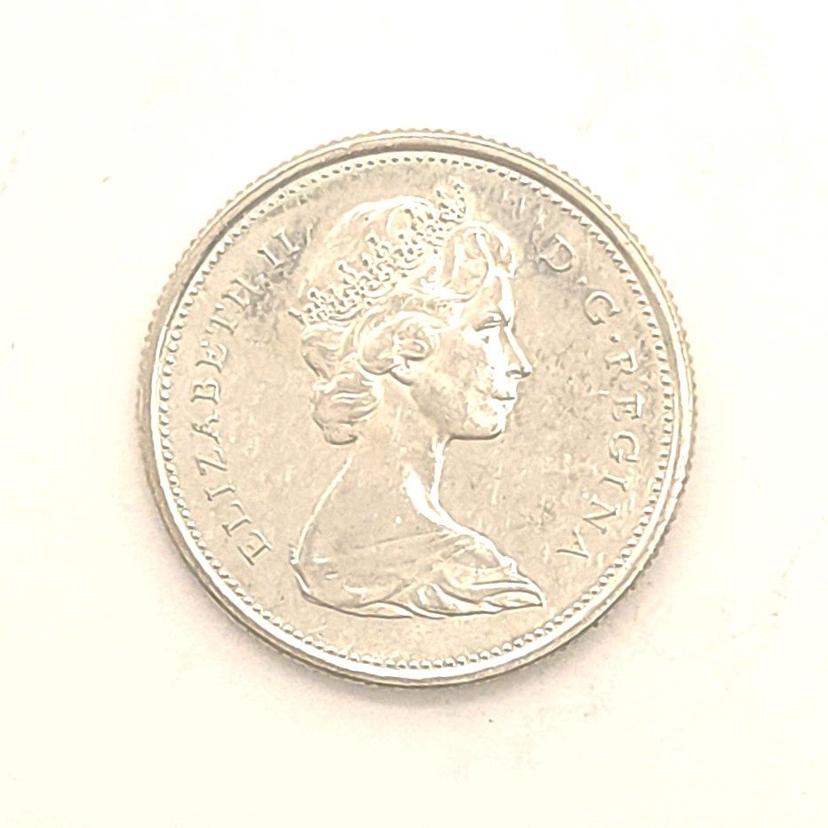 1965 Canada Silver 25 Cents Caribou Quarter..
