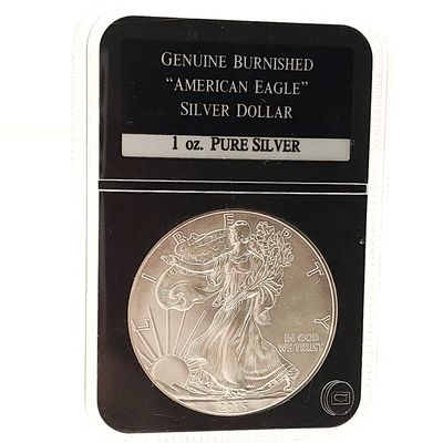 2015-W Burnished American Silver Eagle 1 oz .999 Fine Silver Coin PCS Guaranteed Genuine