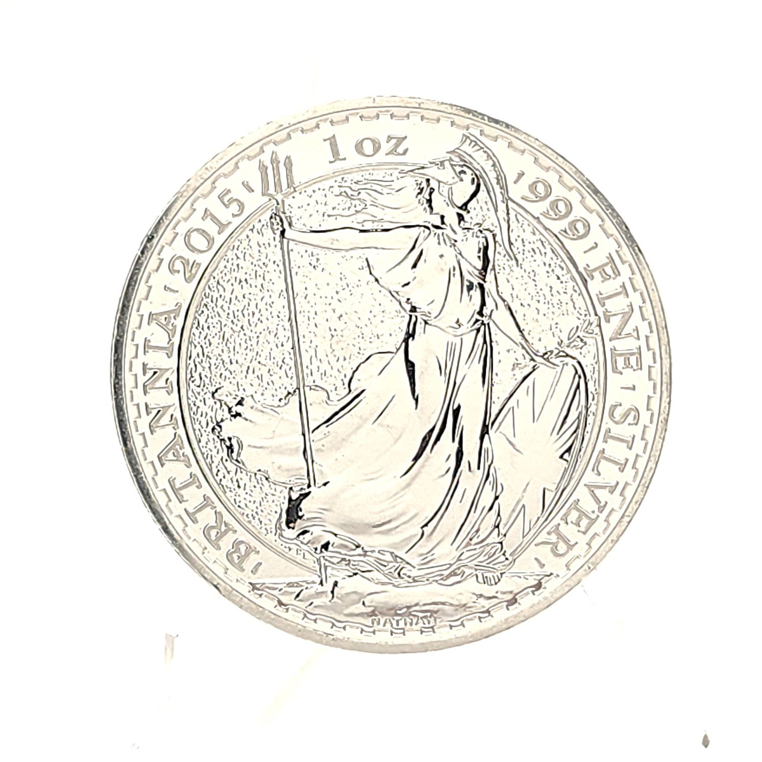 2015 1 oz Silver Britannia Queen Elizabeth II - UK Royal Mint .999 Fine Silver Round