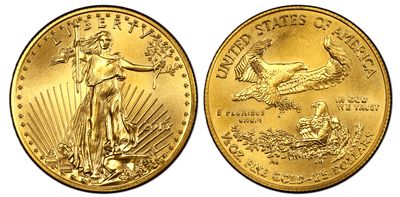 American Gold Double Eagle $25 1/2 oz - Post 1933