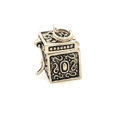 Sterling Silver Prayer Box Charm/Pendant (Opens)