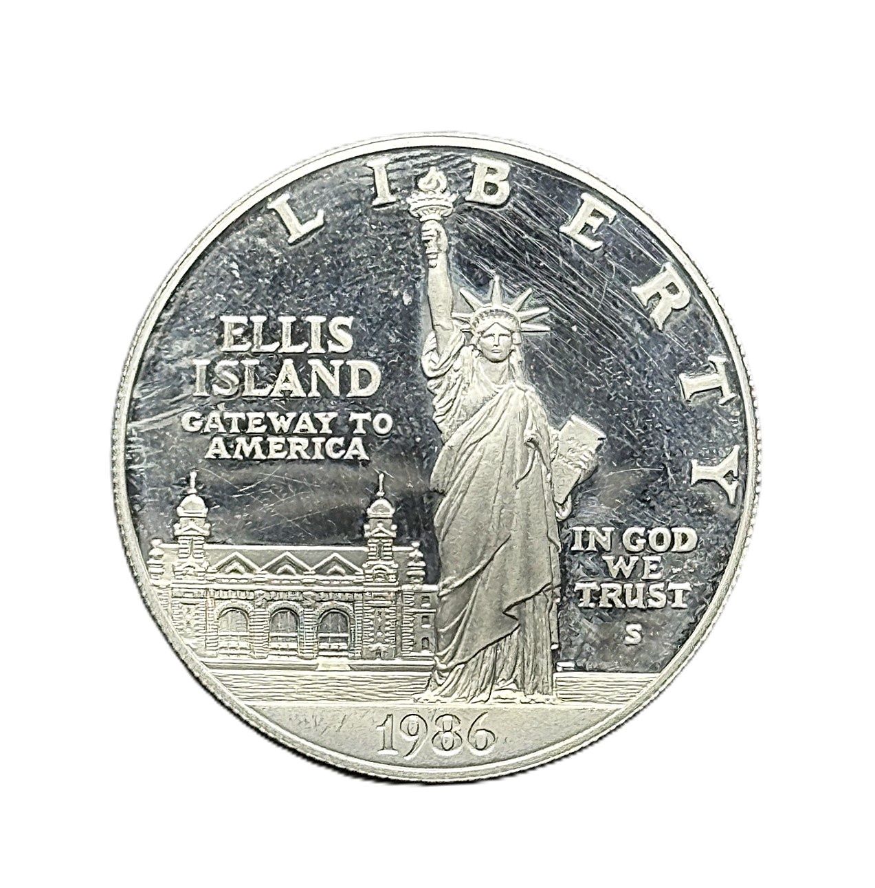 1986-S Ellis Island Silver Dollar Proof