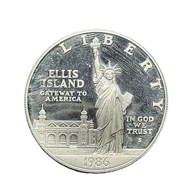 1986-S Ellis Island Silver Dollar Proof