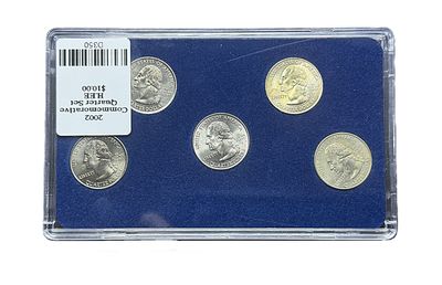 2002 Philadelphia Mint P State Quarters Complete Set Tennessee Ohio Louisiana Indiana Mississippi BU with Card