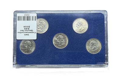 2005 Philadelphia Mint P State Quarters Complete Set California Minnesota Oregon Kansas West Virginia BU with Card