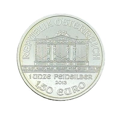 2013 Austria 1.50 Euro Silver Philharmonic Coin Brilliant Uncirculated