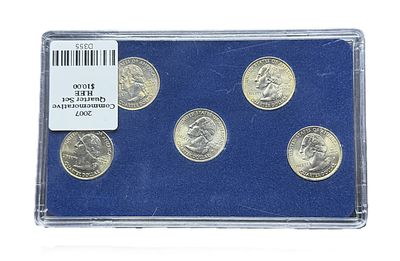 2007 Philadelphia Mint P State Quarters Complete Set Montana Idaho Wyoming Utah Washington BU with Card