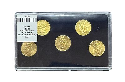2002 Gold Edition State Quarters Set Tennessee Ohio Louisiana Indiana Mississippi 24K Layered BU Collector Set