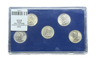 2000 Philadelphia Mint P State Quarters Complete Set Massachusetts Maryland South Carolina New Hampshire Virginia BU with Card