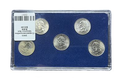 2003 Philadelphia Mint P State Quarters Complete Set Illinois Alabama Maine Missouri Arkansas BU with Card