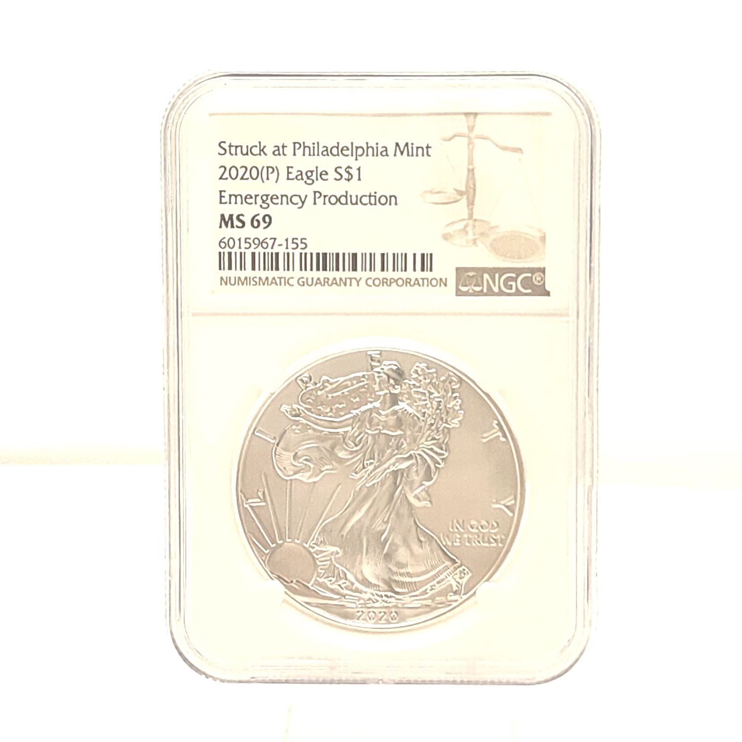 2020-P NGC MS69 Emergency Silver Eagle - Philadelphia Mint