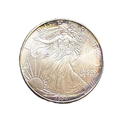 1994 American Silver Eagle 1 oz- Rainbow Toning