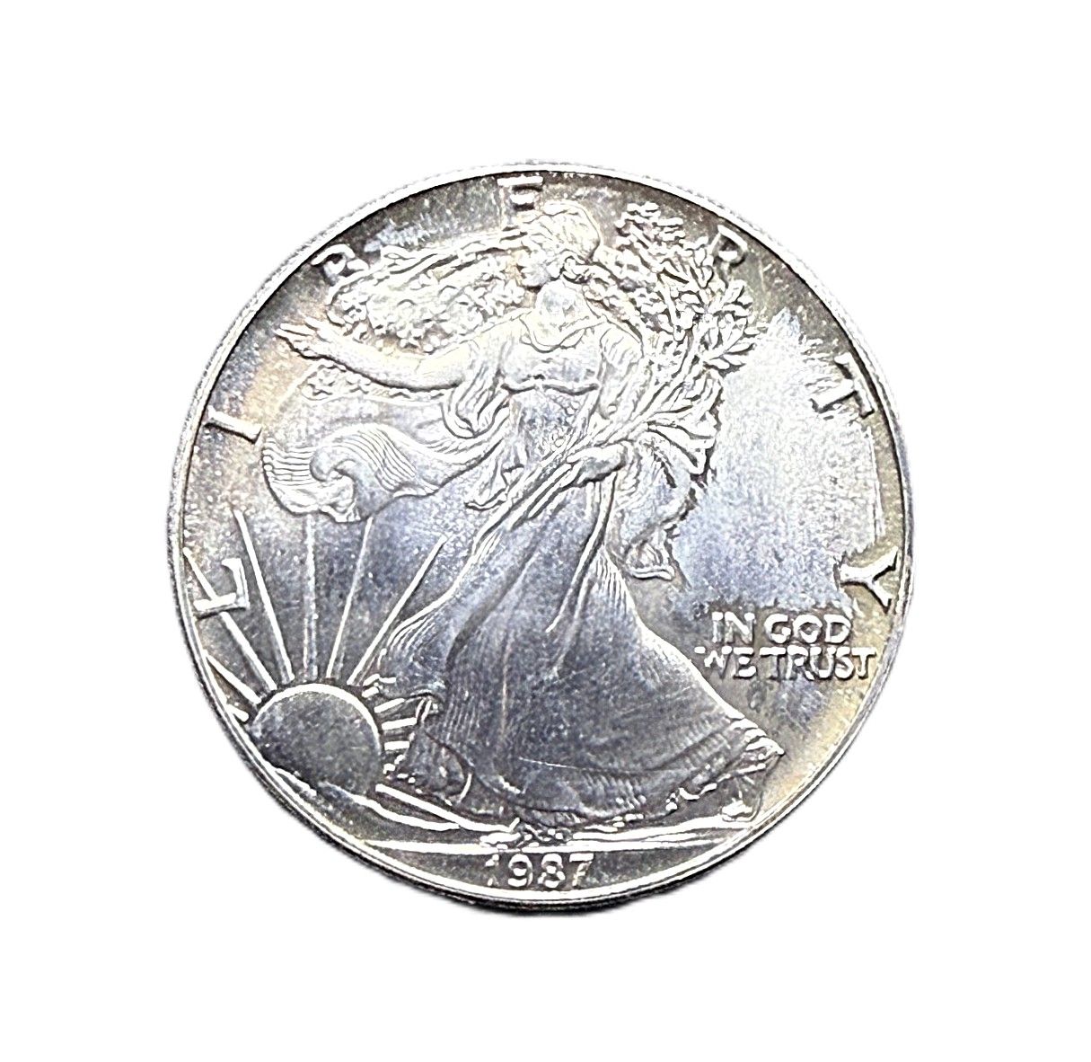 1987 American Silver Eagle 1 oz - Toned