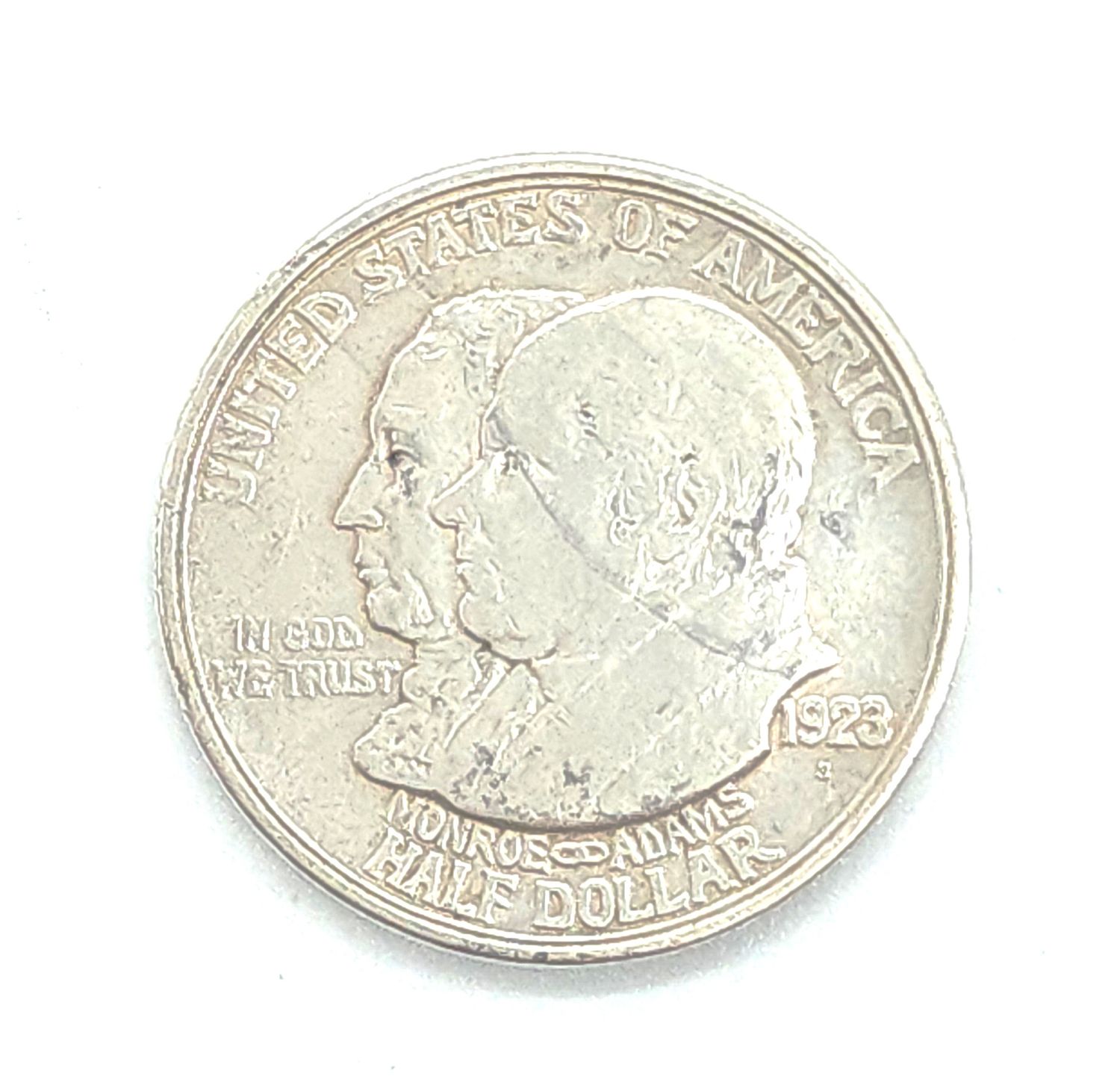 1923-S Monroe Adams Half Dollar