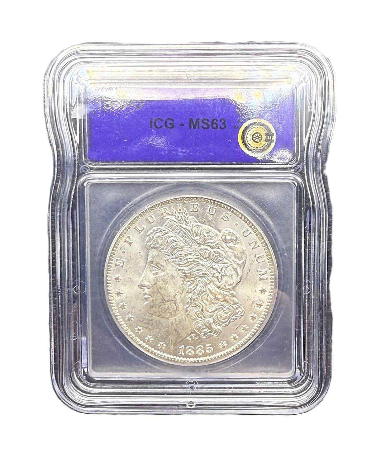 1885-O Morgan Silver Dollar ICG MS63
