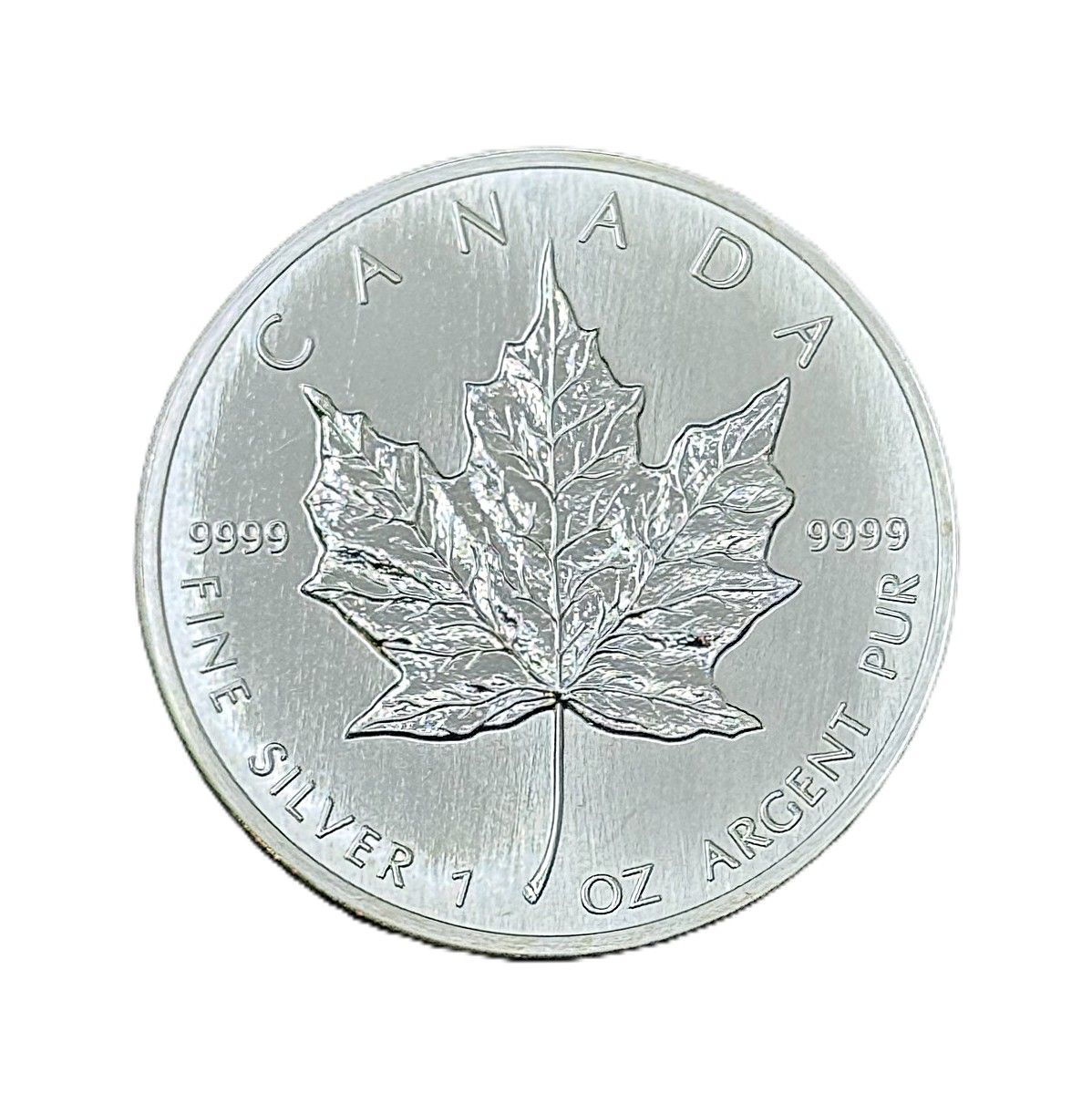 1990 Canada 1 oz Silver Maple Leaf $5 Coin BU