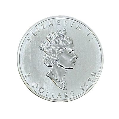 1990 Canada $5 Silver Maple Leaf Coin BU