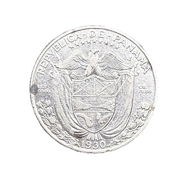 1930 Panama 1/2 Balboa Silver Coin