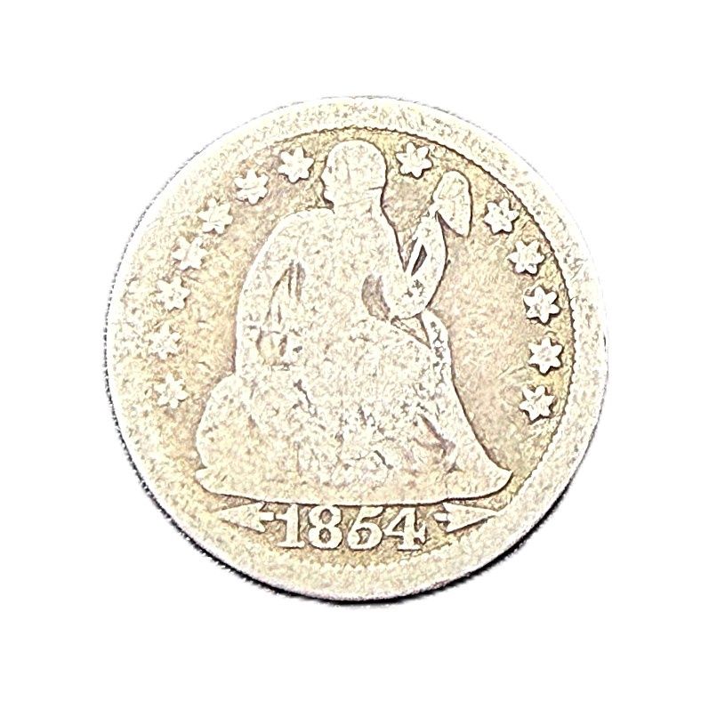 1854 Seated Liberty Dime with Arrows