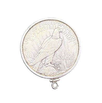 1924 Peace Silver Dollar - Circulated in Pendant