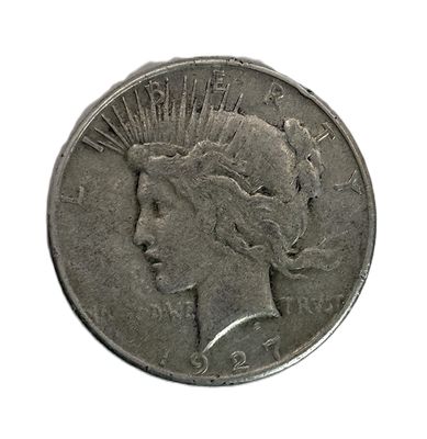 1927-S Peace Silver Dollar Circulated