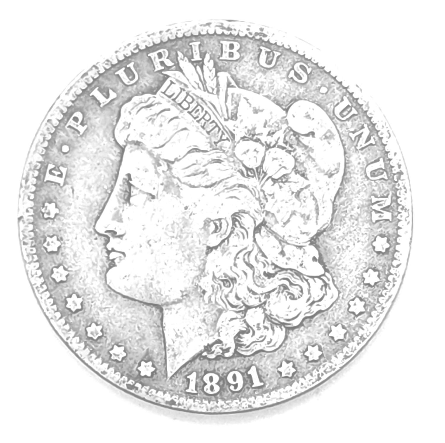 1891-O Morgan Silver Dollar..