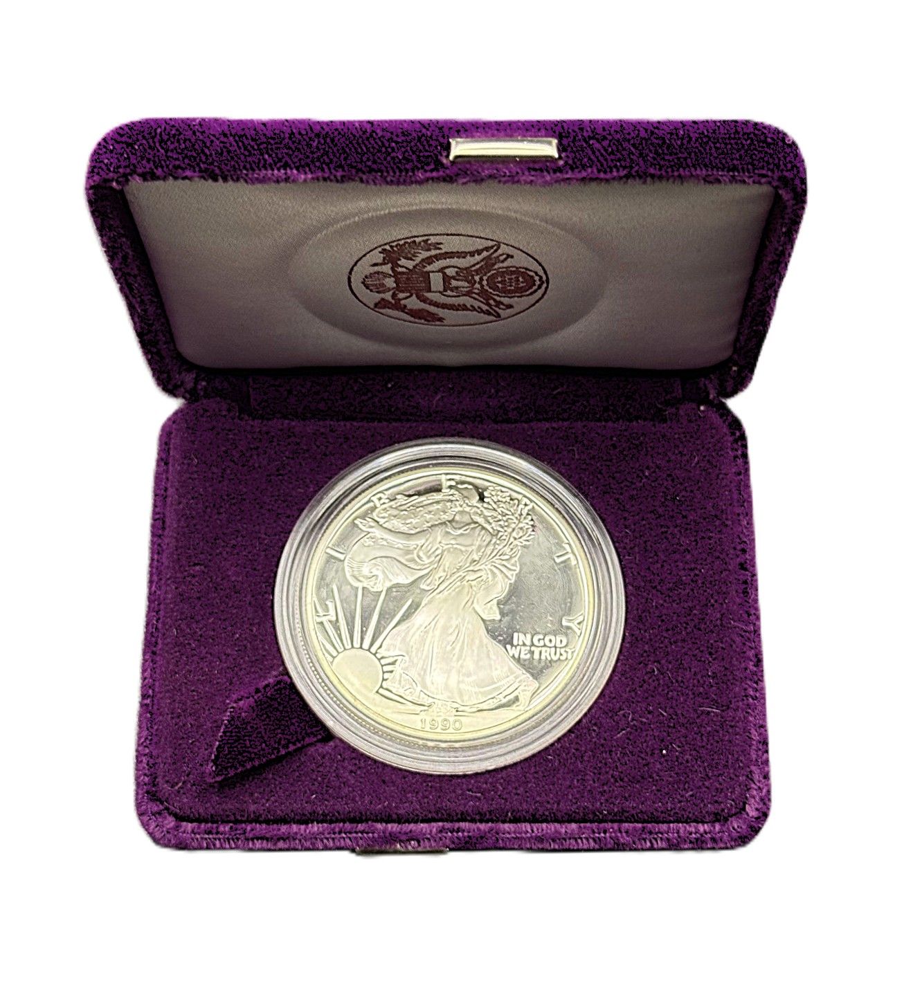 1990-S American Silver Eagle Proof in Box