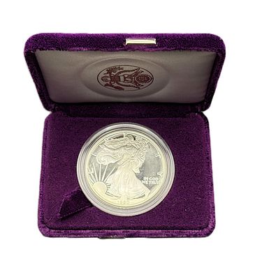 1990-S American Silver Eagle Proof in Box
