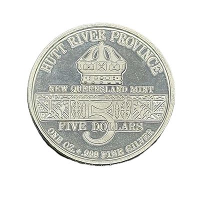 1991 1oz Desert Storm Hutt River $5 Silver Round