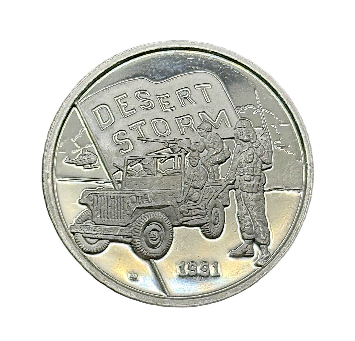 1991 Desert Storm Hutt River $5 Silver Round- 1oz- .999 Fine